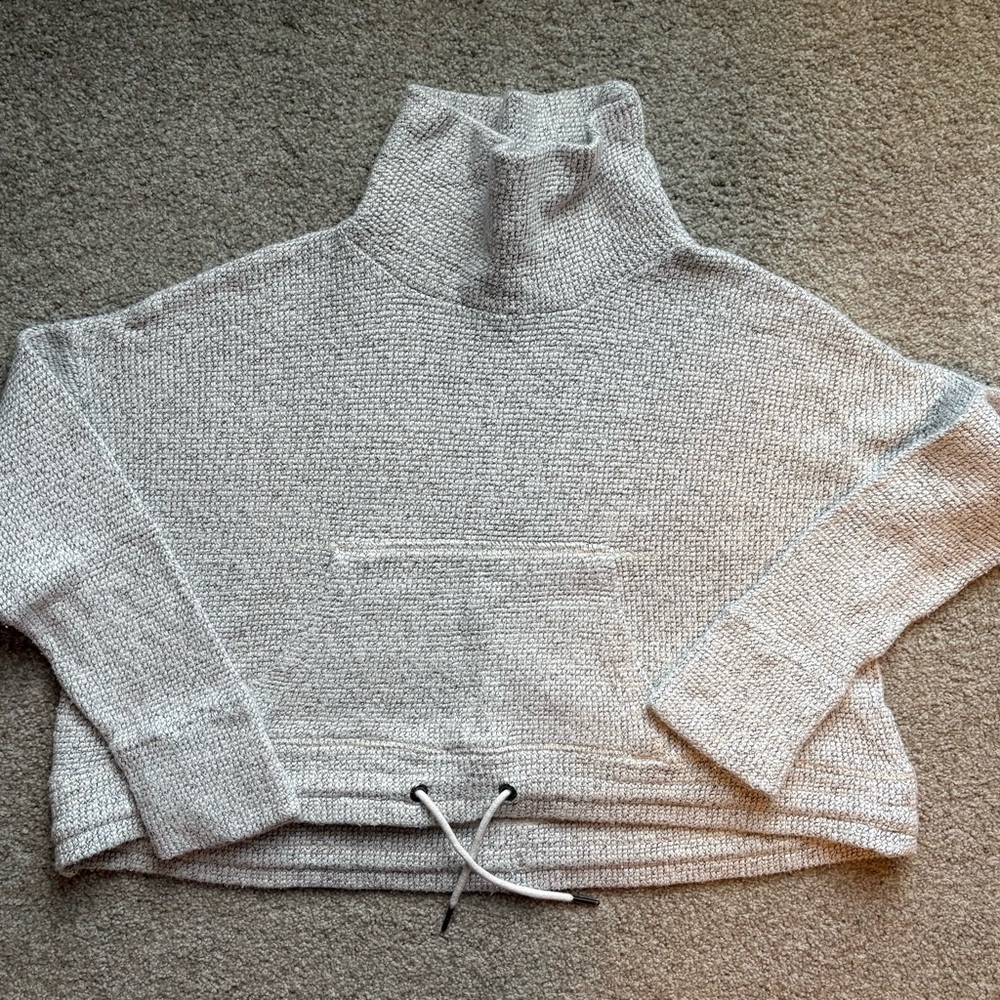 Sweaty Betty Restful Boucle Sweatshirt Textured Pullover Gray Womens Large EUC